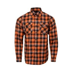 Dixxon Flannel "The Magneto" Men's Sz Large Orange Black Casual Plaid Biker
